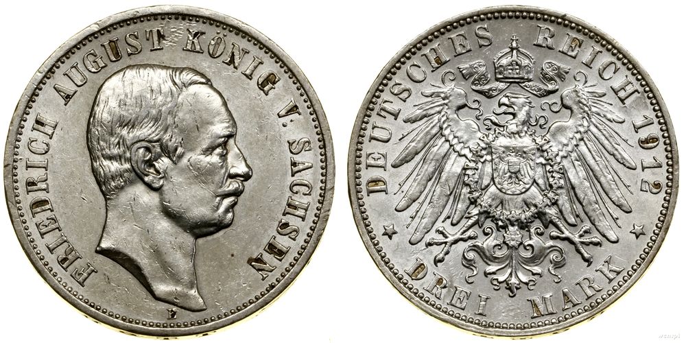 Niemcy, 3 marki, 1912 E