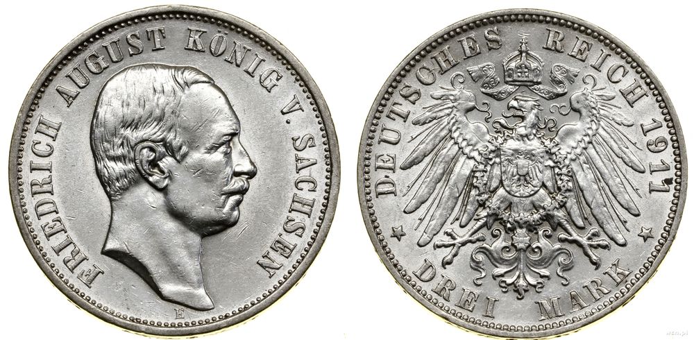 Niemcy, 3 marki, 1911 E