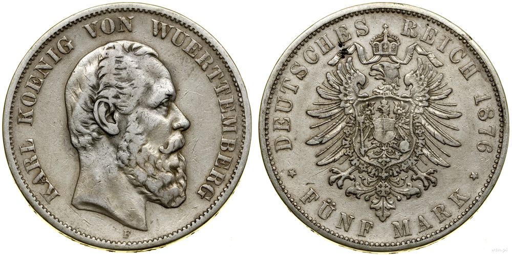 Niemcy, 5 marek, 1876 F