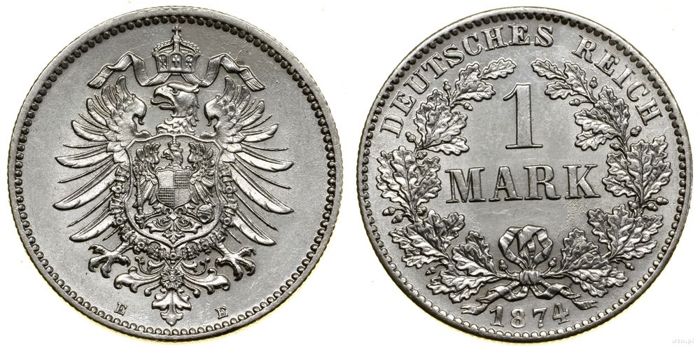 Cesarstwo Niemieckie, 1 marka, 1874 E