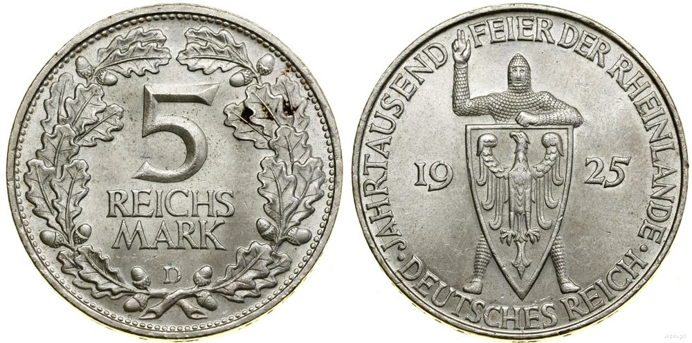Niemcy, 5 marek, 1925 D
