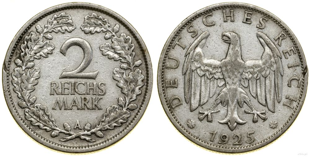 Niemcy, 2 marki, 1925 A