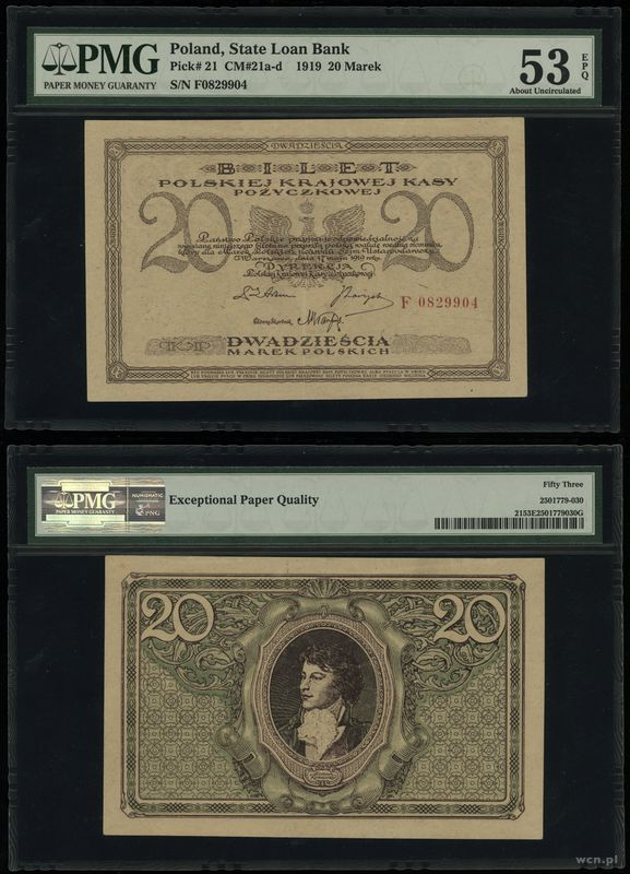 Polska, 20 marek polskich, 17.05.1919