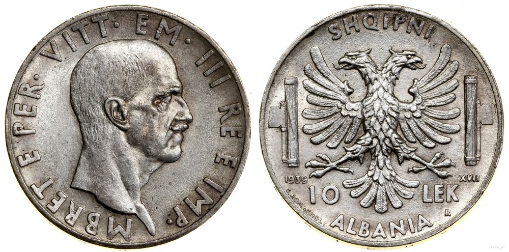Albania, 10 lek, 1939
