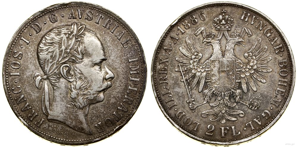 Austria, 2 floreny, 1886
