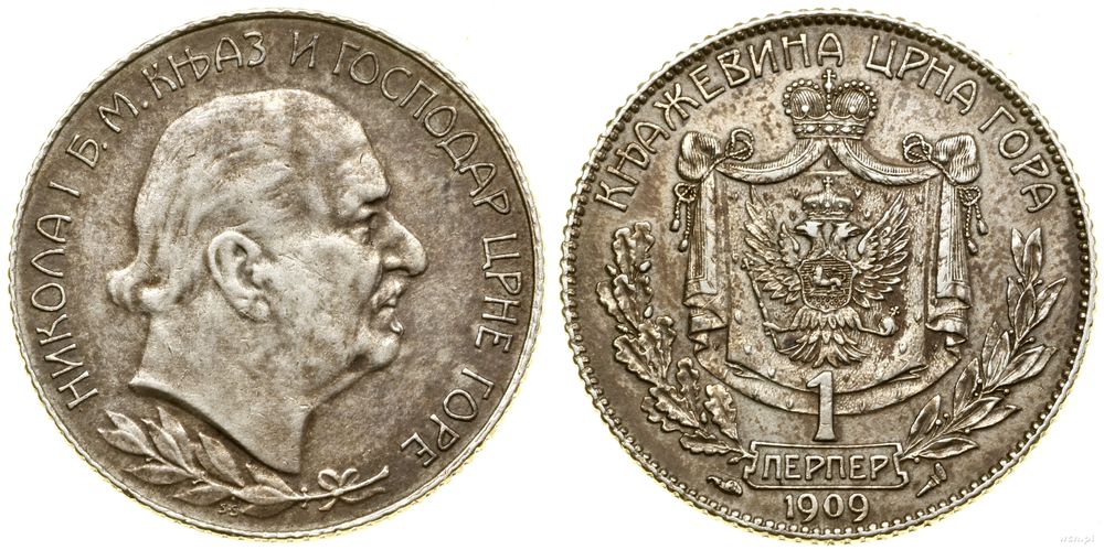 Czarnogóra, 1 perpera, 1909