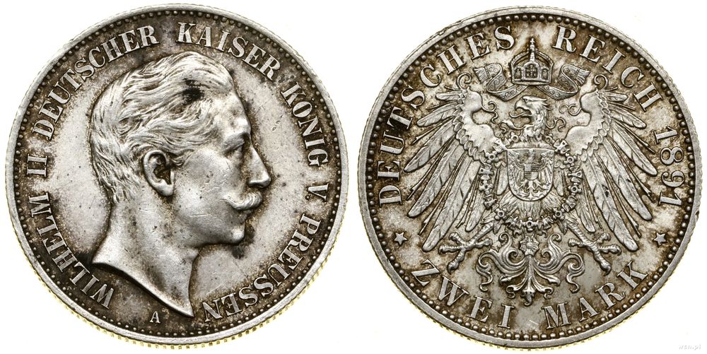 Niemcy, 2 marki, 1891 A