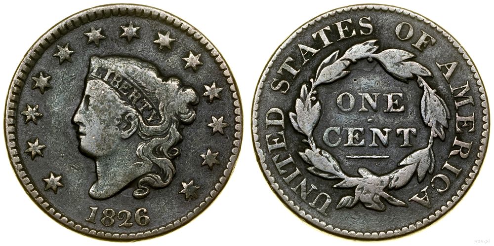 Stany Zjednoczone Ameryki (USA), 1 cent, 1826