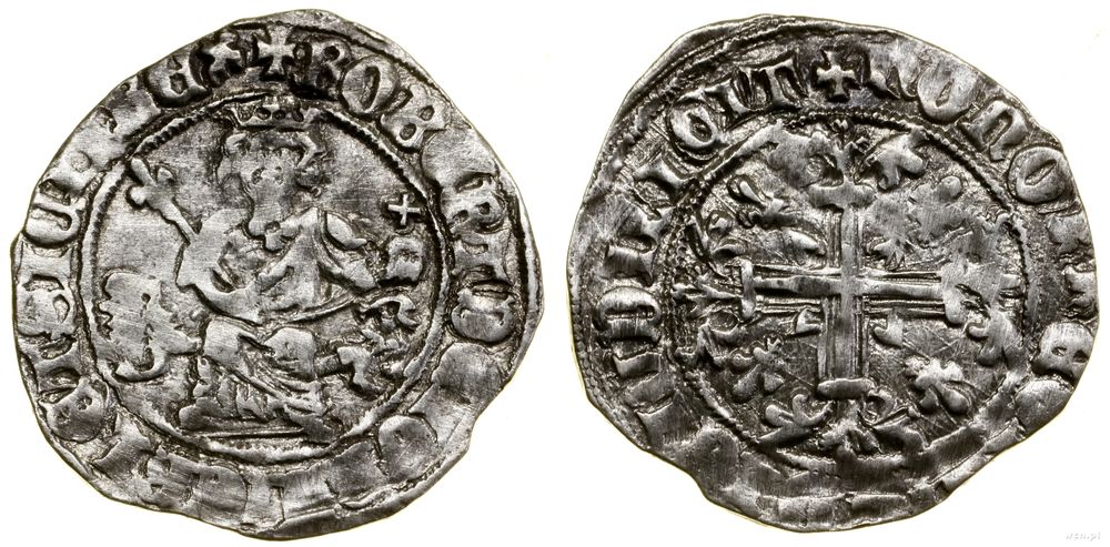 Włochy, grosz (gigliato), (ok. 1309–1317)