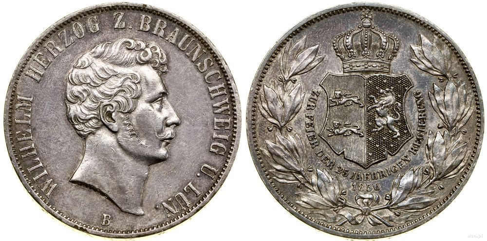 Niemcy, dwutalar = 3 1/2 guldena, 1856 B