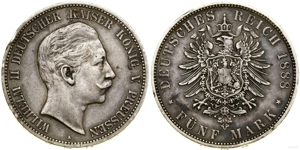 Niemcy, 5 marek, 1888 A