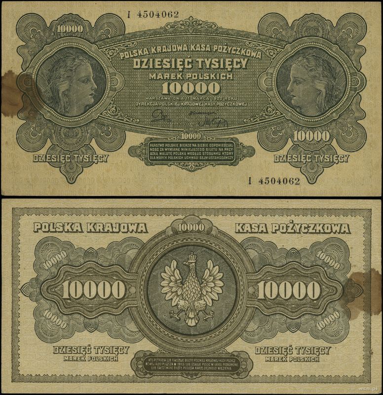 Polska, 10.000 marek polskich, 11.03.1922