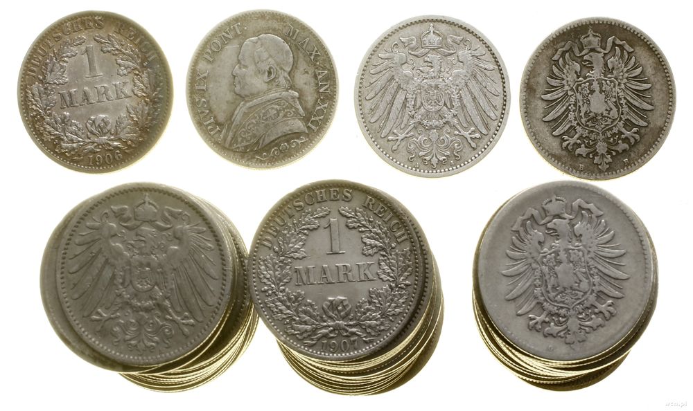 Cesarstwo Niemieckie, zestaw 80 x 1 marka
