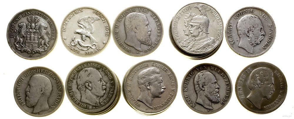 Niemcy, zestaw 25 x 2 marki