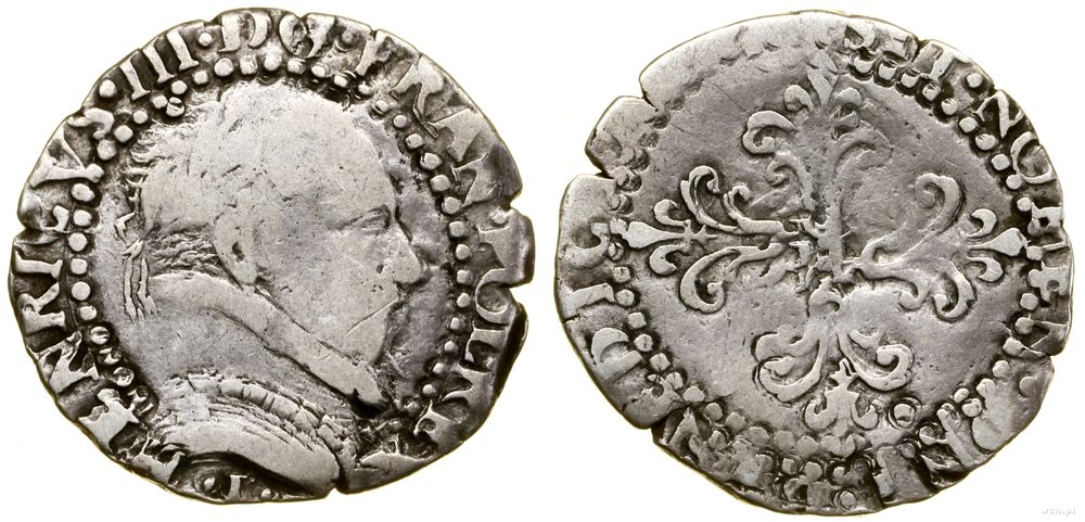 Polska, 1/4 franka, data niewidoczna