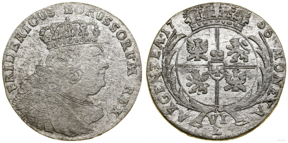 Polska, szóstak, 1756 E