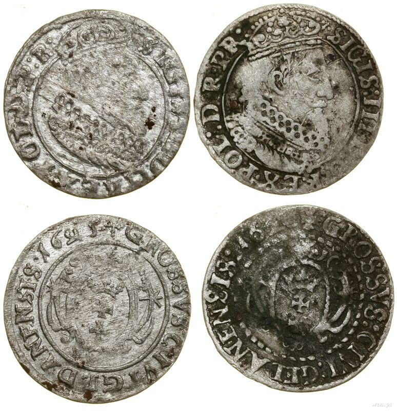 Polska, zestaw: 2 x grosz, 1625 i 1626