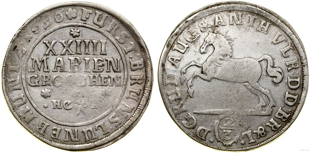 Niemcy, 24 grosze maryjne (2/3 talara), 1696