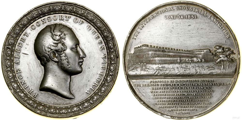 Wielka Brytania, medal pamiątkowy, 1851