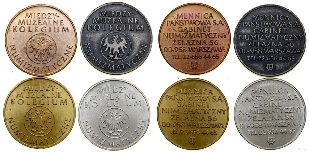 Polska, zestaw 4 żetonów, (ok. 1999)