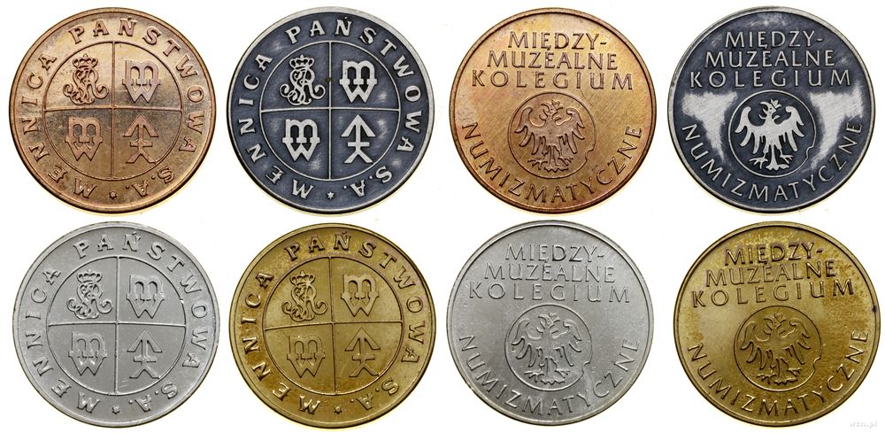 Polska, zestaw 4 żetonów, (ok. 1999)