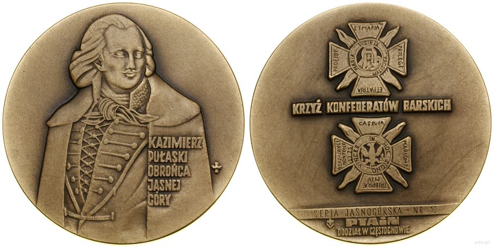 Polska, medal z serii jasnogórskiej – Kazimierz Pułaski