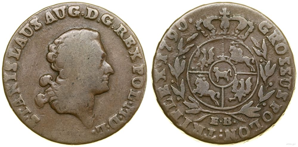 Polska, trojak, 1790 EB