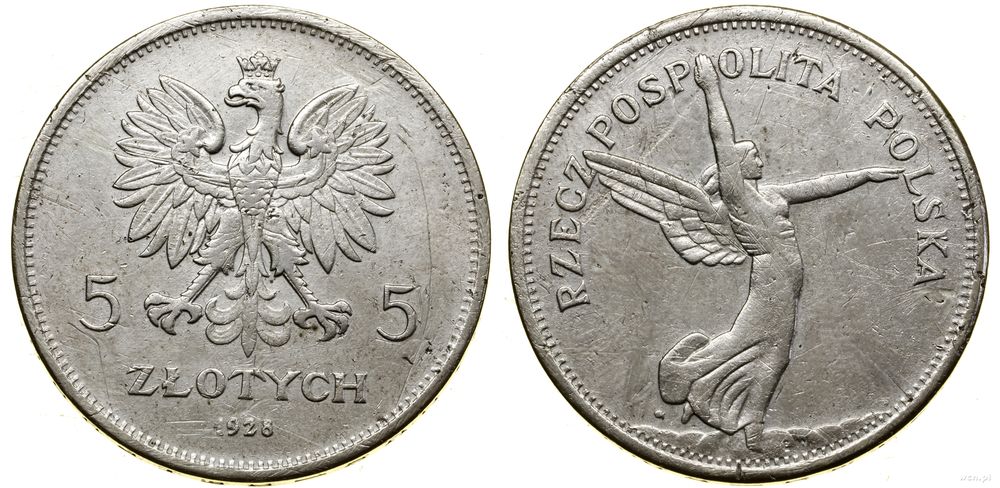 Polska, 5 złotych, 1928
