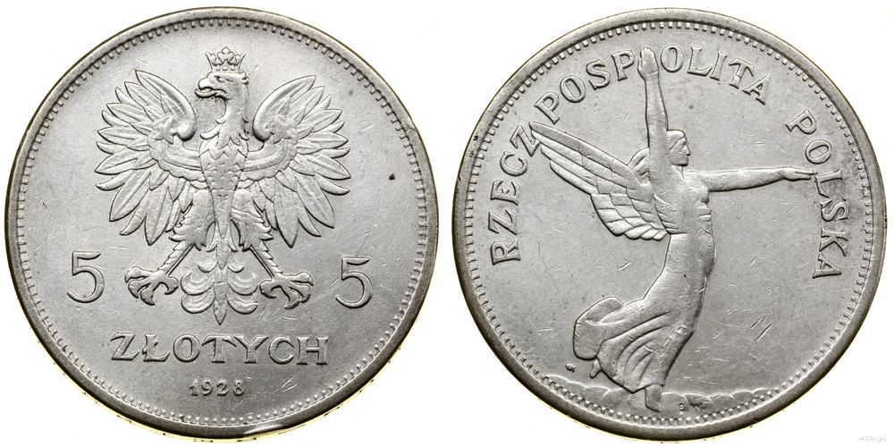 Polska, 5 złotych, 1928
