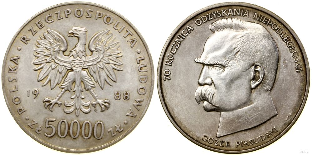 Polska, 50.000 złotych, 1988