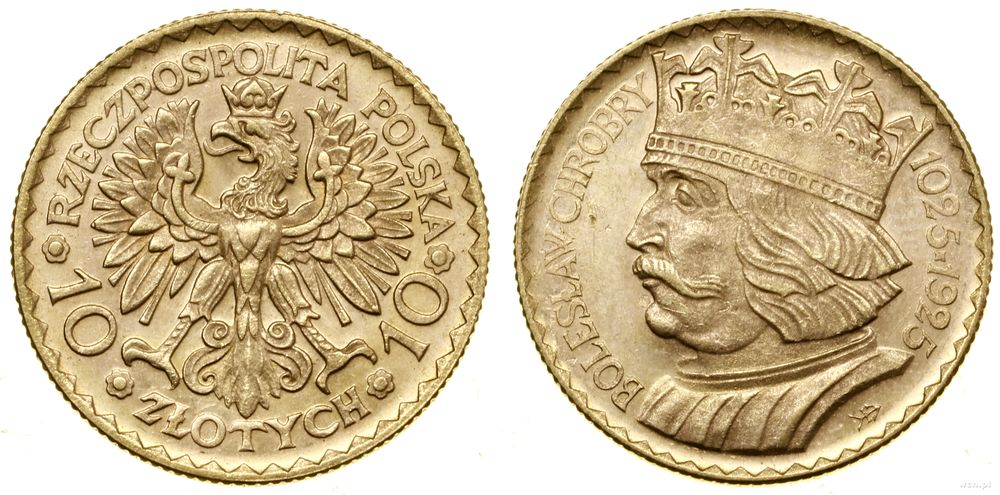 Polska, 10 złotych, 1925