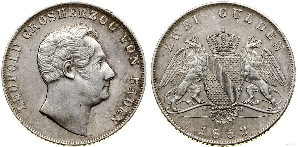 Niemcy, 2 guldeny, 1852