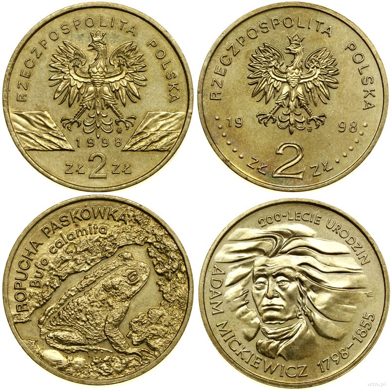 Polska, zestaw: 3 x 2 złote, 1998–1999