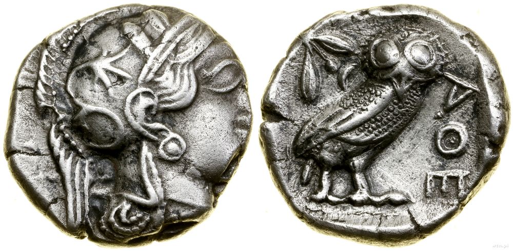 Grecja i posthellenistyczne, tetradrachma, (ok. 454–404 pne)