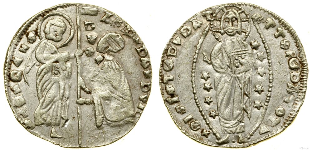 Włochy, cekin typu weneckiego - naśladownictwo lewantyjskie monety, (XIV w.)