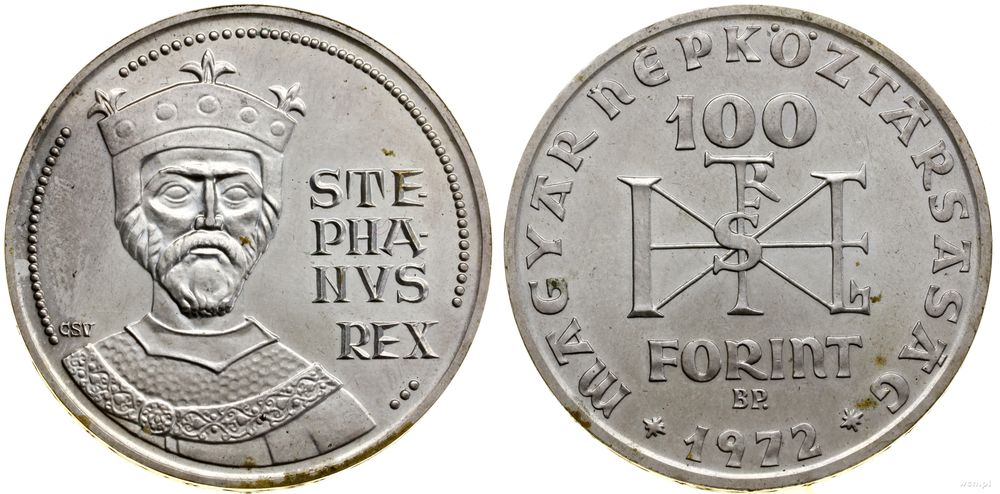 Węgry, 100 forintów, 1972