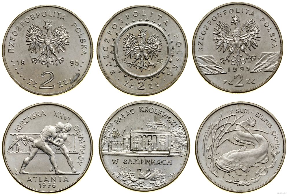 Polska, zestaw: 3 x 2 złote, 1995