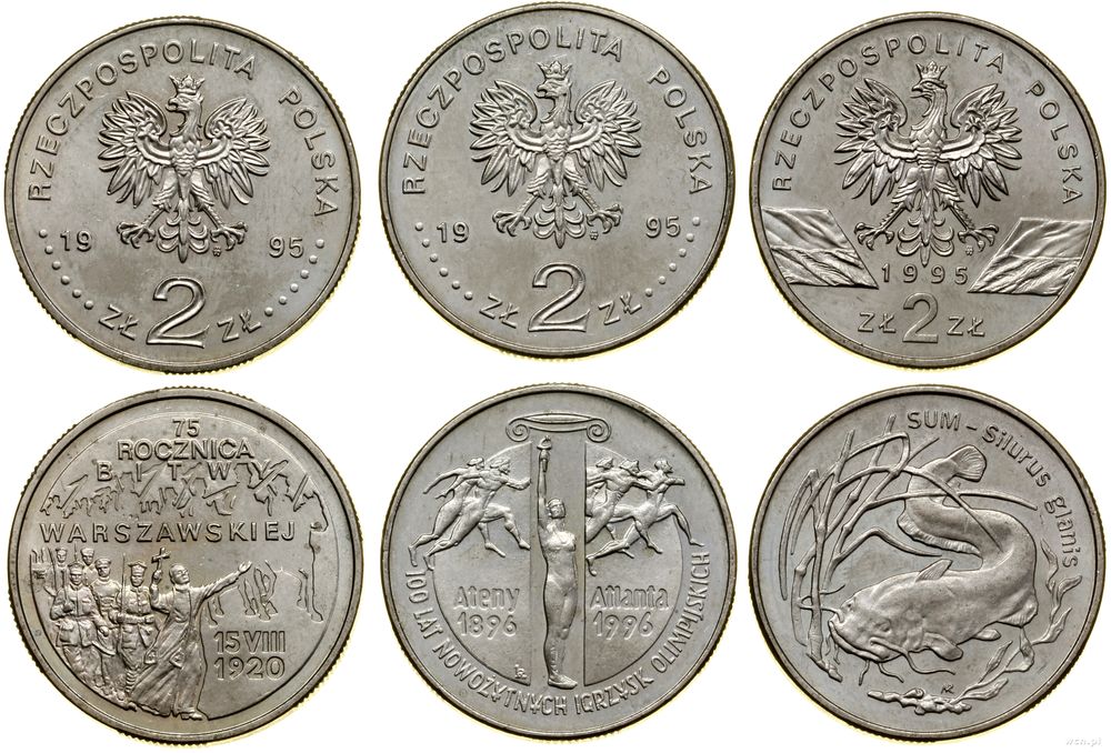Polska, zestaw: 3 x 2 złote, 1995