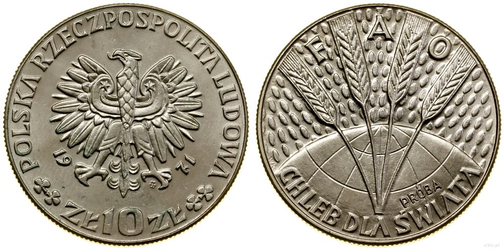 Polska, 10 złotych, 1971