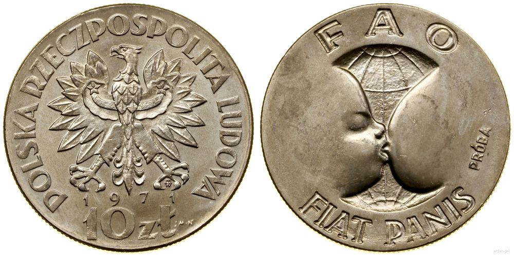 Polska, 10 złotych, 1971