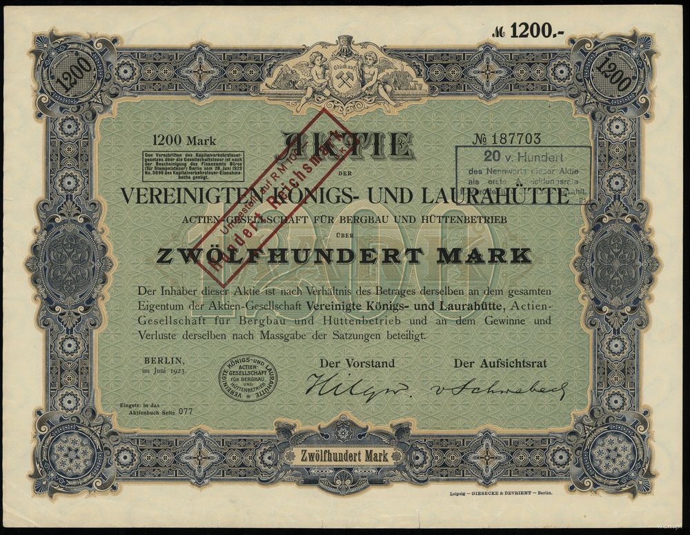 Niemcy, zestaw 9 niemieckich papierów wartościowych