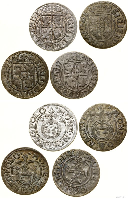Polska, zestaw: 4 x półtorak, 1620–1625