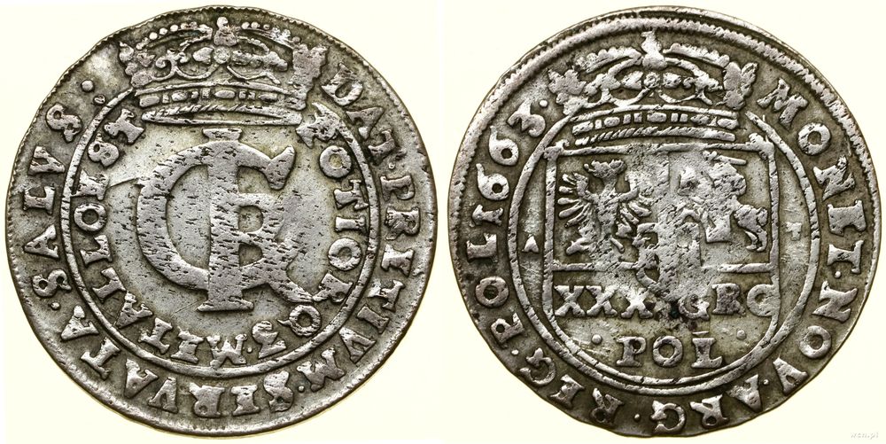 Polska, złotówka (tymf), 1663