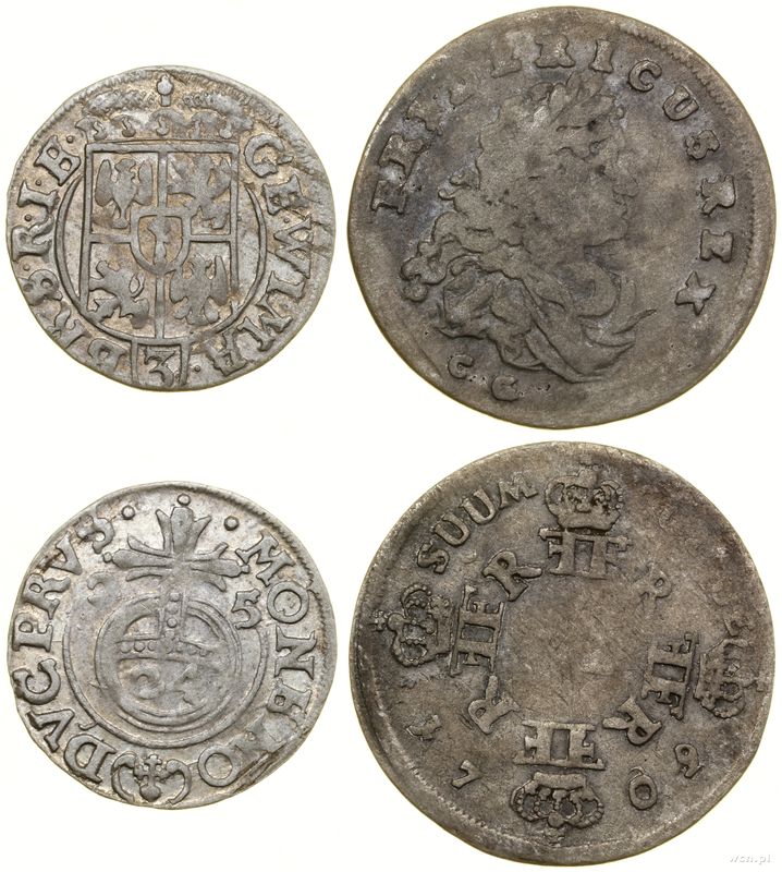 Prusy Książęce (1525–1657), zestaw 2 monet
