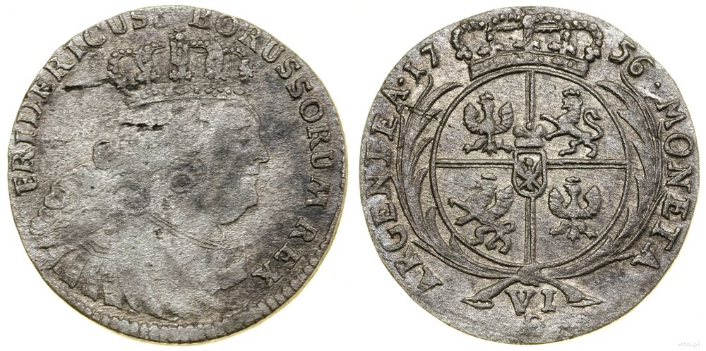 Polska, szóstak, 1756 E
