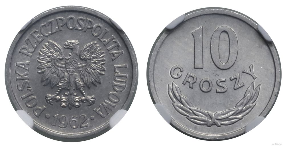 Polska, 10 groszy, 1962