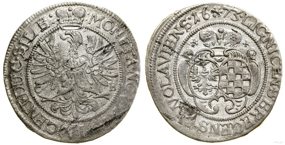 Śląsk, 6 krajcarów, 1673 CB