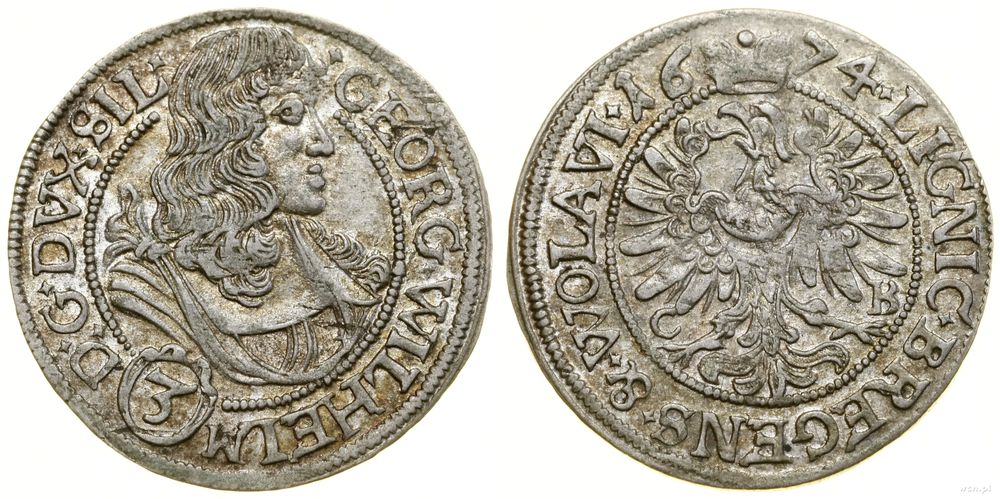 Śląsk, 3 krajcary, 1674 CB