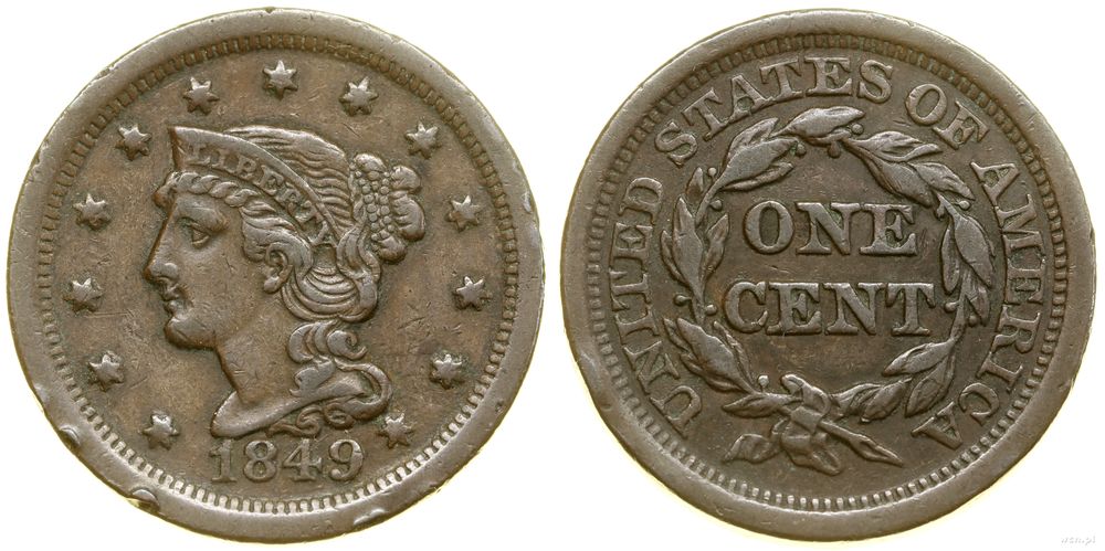 Stany Zjednoczone Ameryki (USA), 1 cent, 1849