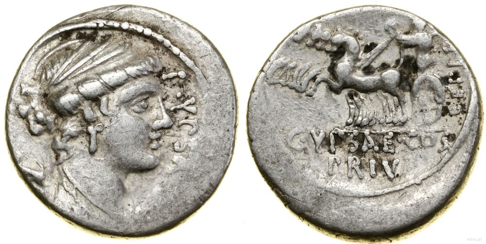 Republika Rzymska, denar, (60 pne)